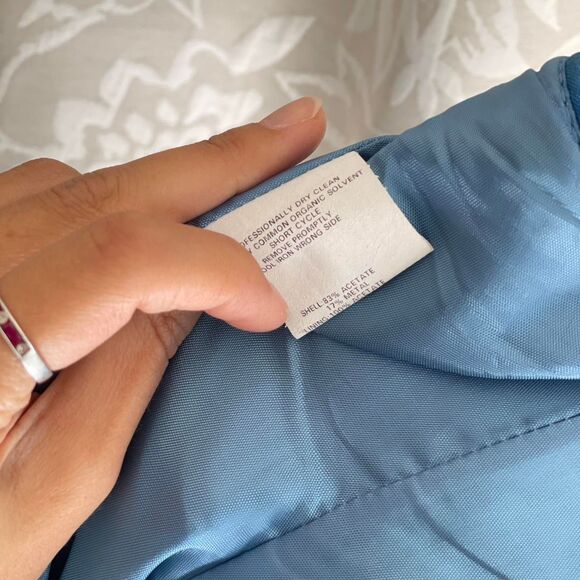 Rare Vintage 90’s Gunne Sax Blue Iridescent Evening Gown Prom Dress Size 5/5 - Picture 9 of 10